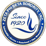 Zeta Phi Beta New Dove Seal Lapel Pin [Silver]