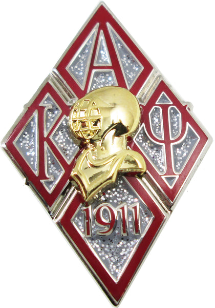Kappa Alpha Psi K-Diamond 3D Helmet Armor Lapel Pin [Silver]