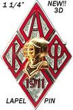 Kappa Alpha Psi K-Diamond 3D Helmet Armor Lapel Pin [Silver]