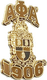 Alpha Phi Alpha 3D Shield Lapel Pin [Gold]