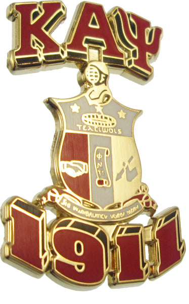 Kappa Alpha Psi 3D Shield Lapel Pin [Gold]
