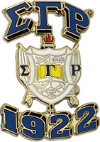 Sigma Gamma Rho 3D Crest Lapel Pin [Gold]