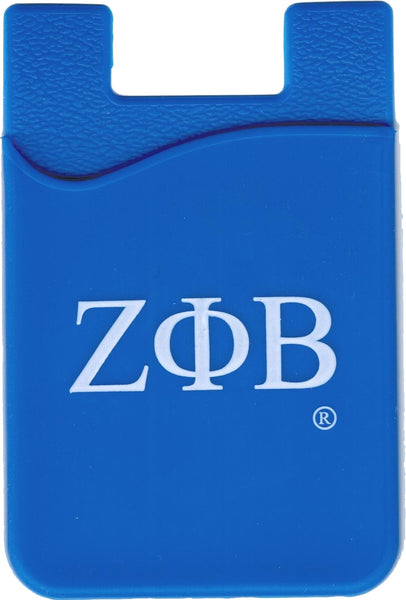 Zeta Phi Beta Silicone Cell Phone Wallet [Blue]