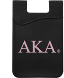 Alpha Kappa Alpha Silicone Cell Phone Wallet [Black]