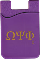 Omega Psi Phi Silicone Cell Phone Wallet [Purple]