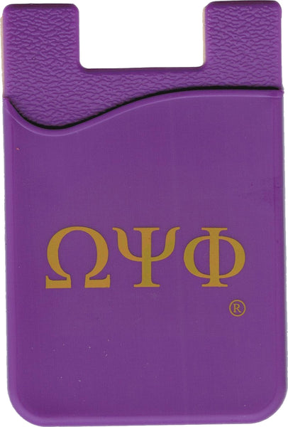 Omega Psi Phi Silicone Cell Phone Wallet [Purple]