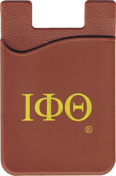 Iota Phi Theta Silicone Cell Phone Wallet [Brown]
