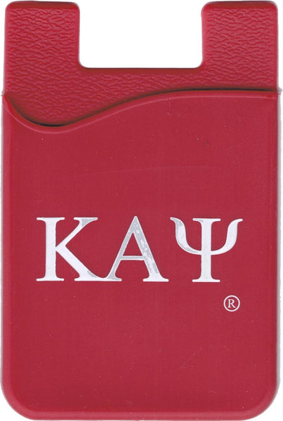 Kappa Alpha Psi Silicone Cell Phone Wallet [Red]