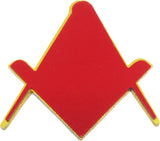 Mason Symbol Distressed Metal Cut-Out Car Emblem [Gold]