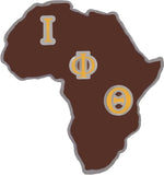 Iota Phi Theta Africa Shaped Lapel Pin [Silver]