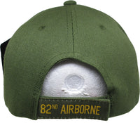 82nd Airborne Division Parachute Wings Shadow Mens Cap [Baseball Cap - Olive Green]