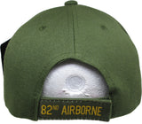 82nd Airborne Division Parachute Wings Shadow Mens Cap [Baseball Cap - Olive Green]