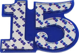 Zeta Phi Beta Acrylic Line #15 Pin [Blue/Silver]