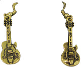 Elvis Presley Guitar Ladies Earrings [Dangle/Drop - Gold]