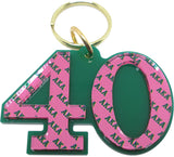 Alpha Kappa Alpha Color Mirror Line #40 Keychain [Green]