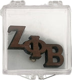 Zeta Phi Beta Small Wood Letter Pin [Brown]