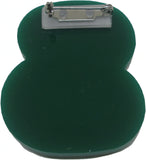 Alpha Kappa Alpha Acrylic Line #8 Mirror Pin [Green/Pink]