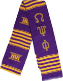 Omega Psi Phi Fraternity Graduation Kente Stole Sash [Purple]