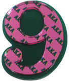 Alpha Kappa Alpha Acrylic Line #9 Mirror Pin [Green/Pink]