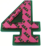 Alpha Kappa Alpha Acrylic Line #4 Mirror Pin [Green/Pink]