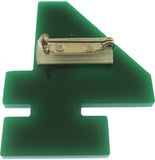 Alpha Kappa Alpha Acrylic Line #4 Mirror Pin [Green/Pink]