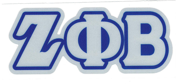 Zeta Phi Beta Reflective Decal Letters Sticker [Silver]