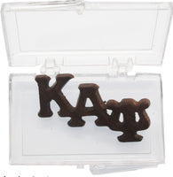 Kappa Alpha Psi Small Wood Letter Pin [Brown]