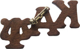 Kappa Alpha Psi Small Wood Letter Pin [Brown]