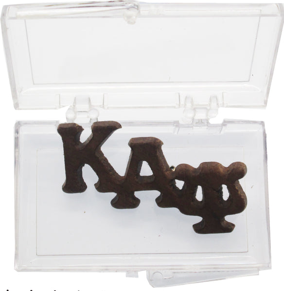 Kappa Alpha Psi Small Wood Letter Pin [Brown]