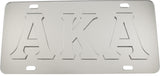 Alpha Kappa Alpha Raised Letter Mirror License Plate [Silver/Silver]