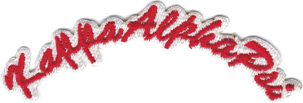Kappa Alpha Psi Script Mini Rocker Iron-On Patch [Red]