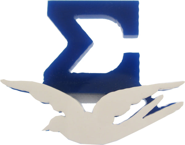 Phi Beta Sigma - Big Letter Acrylic Symbol Pin [Blue]