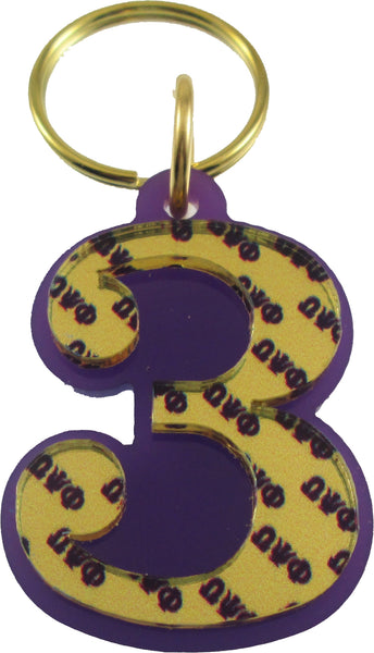 Omega Psi Phi Line #3 Key Chain [Purple]