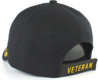 Vietnam Veteran Map & Ribbons Shadow Mens Cap [Baseball Cap - Black]