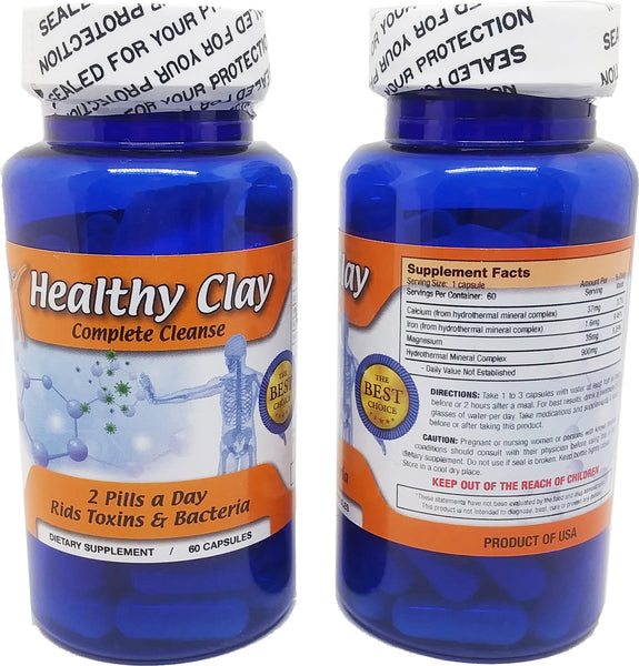 MineCeuticals Healthy Oregon Blue Clay Complete Detox Cleanse Capsules [Blue]