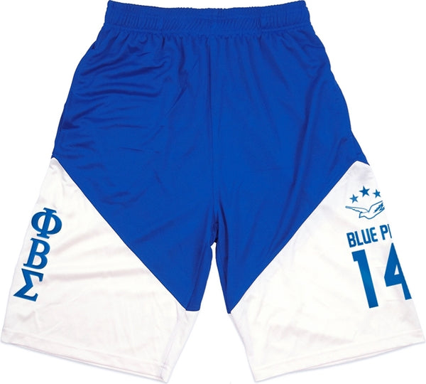 Big Boy Phi Beta Sigma Divine 9 Mens Basketball Shorts [Royal Blue]