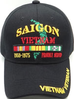 Saigon Vietnam Veteran Proudly Served Mens Cap [Black]