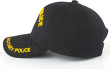 Military Police Badge Shadow Mens Cap [Baseball Cap - Black/Gold]