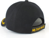 Military Police Badge Shadow Mens Cap [Baseball Cap - Black/Gold]
