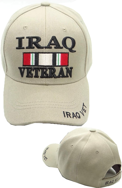 Iraq Veteran Ribbon Mens Cap [Beige]
