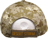 Desert Storm Veteran Ribbons Shadow Mens Cap [Baseball Cap - Desert Digital]