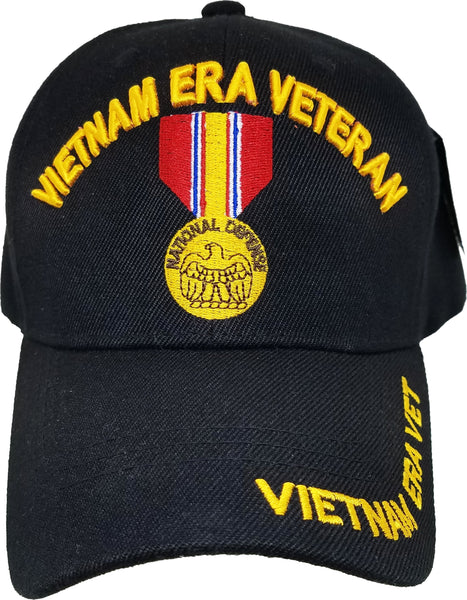 Vietnam Era Veteran National Defense Medal Mens Cap [Black]
