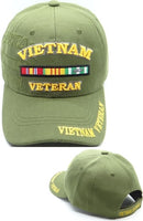 Vietnam Veteran Ribbons Shadow Mens Cap [Baseball Cap - Olive Green]