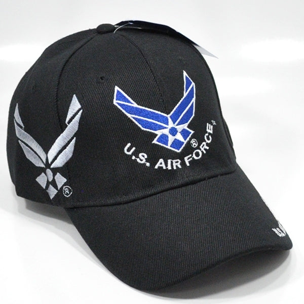U.S. Air Force Hap Wings Shadow Mens Cap [Baseball Cap - Black]