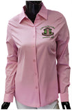 Buffalo Dallas Alpha Kappa Alpha Button Down Collar Shirt [Long Sleeve - Pink]