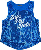 Big Boy Zeta Phi Beta Divine 9 Sequins Tank Top [Royal Blue]