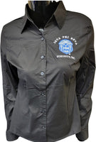 Buffalo Dallas Zeta Phi Beta Button Down Collar Shirt [Long Sleeve - Black]