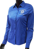 Buffalo Dallas Zeta Phi Beta Button Down Collar Shirt [Long Sleeve - Blue]