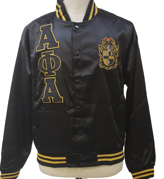 Buffalo Dallas Alpha Phi Alpha Satin Jacket [Black]