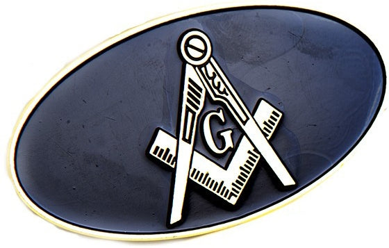 Mason Oval Car Badge [Navy Blue]